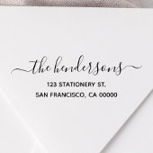 Chic Calligraphy Return Address Zelfinktende Stempel