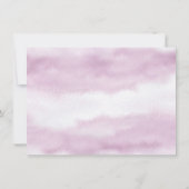 Chic Calligraphy Roze Waterverf sparen de Datum Save The Date (Achterkant)