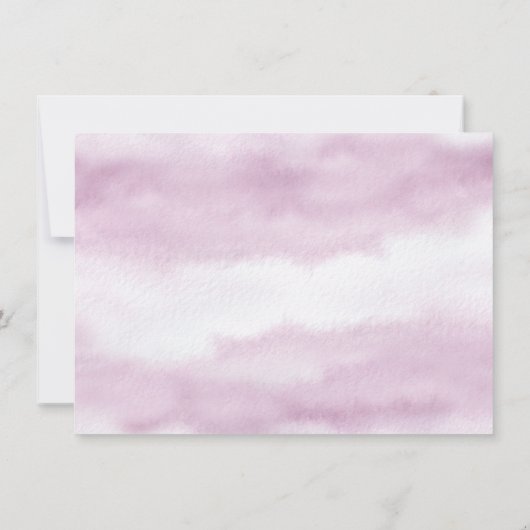 Chic Calligraphy Roze Waterverf sparen de Datum Save The Date (Achterkant)