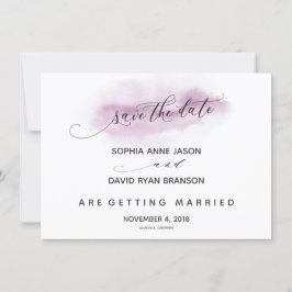 Chic Calligraphy Roze Waterverf sparen de Datum Save The Date