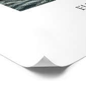 Chic Calligraphy Script Photo WeduwWelkomstteken Poster (Hoek)