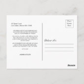 Chic Calligraphy Script Trouwfoto Dankjewel Briefkaart (Achterkant)