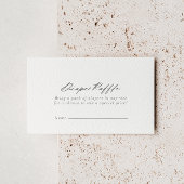 Chic Calligraphy Silver Diaper Raffle Ticket Informatiekaartje