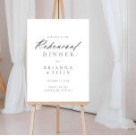 Chic Calligraphy Silver Rehearsal Dinner Welcome Poster<br><div class="desc">Dit schitterende kalligrafie-zilveren repetitieve welkome poster is perfect voor een rustige trouwrepetitie. Het eenvoudige en elegante ontwerp kenmerkt klassieke en fancy manuscripttypografie in zilver.</div>