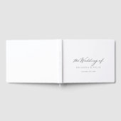 Chic Calligraphy Silver Wedding Guest Book Gastenboek (Volledig)