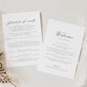 Chic Calligraphy Silver Wedding Welcome Letter