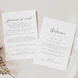 Chic Calligraphy Silver Wedding Welcome Letter