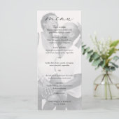 Chic Calligraphy Simple Elegant Photo Wedding Menu (Staand voorkant)