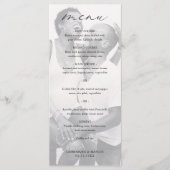 Chic Calligraphy Simple Elegant Photo Wedding Menu (Voorkant)