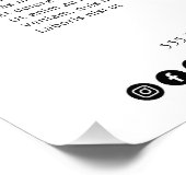 Chic Calligraphy Simple Elegant Price List Foto Afdruk (Hoek)