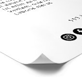 Chic Calligraphy Simple Elegant Price List Poster (Hoek)