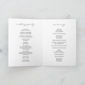 Chic Calligraphy Simple Elegant Wedding Programma (Binnen)