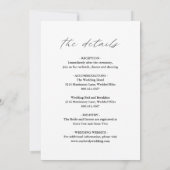 Chic Calligraphy Simple Photo Elegant Wedding Kaart (Achterkant)