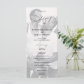 Chic Calligraphy Simple Photo Wedding Programmakaart (Staand voorkant)