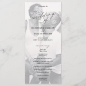Chic Calligraphy Simple Photo Wedding Programmakaart (Voorkant)