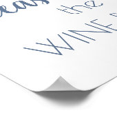 Chic Calligraphy | Teken met een mosterdblauw oogf Poster (Hoek)