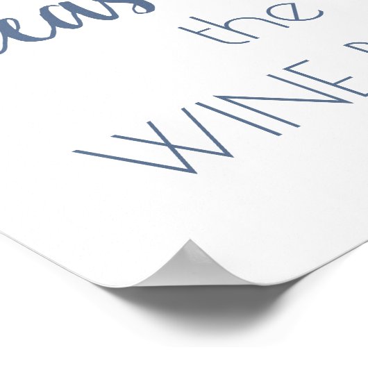 Chic Calligraphy | Teken met een mosterdblauw oogf Poster (Hoek)