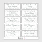 Chic Calligraphy Transparent Guest Adresetiketten Sticker (Vel)