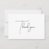 Chic Calligraphy Vrijgezellenfeest Hartelijk dank Bedankkaart (Voorkant)