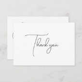 Chic Calligraphy Vrijgezellenfeest Hartelijk dank Bedankkaart (Voorkant / Achterkant)