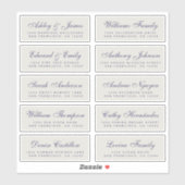 Chic Calligraphy Wedding Guest Adresetiketten Sticker (Vel)