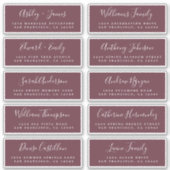 Chic Calligraphy Wedding Guest Adresetiketten Sticker (Voorkant)
