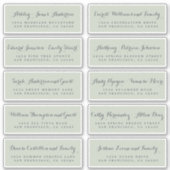 Chic Calligraphy Wedding Guest Adresetiketten Sticker (Voorkant)