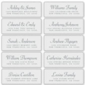 Chic Calligraphy Wedding Guest Adresetiketten Sticker (Voorkant)