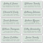 Chic Calligraphy Wedding Guest Adresetiketten Sticker (Voorkant)