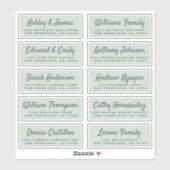 Chic Calligraphy Wedding Guest Adresetiketten Sticker (Vel)