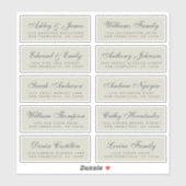Chic Calligraphy Wedding Guest Adresetiketten Sticker (Vel)