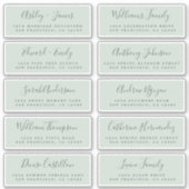 Chic Calligraphy Wedding Guest Adresetiketten Sticker (Voorkant)