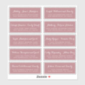 Chic Calligraphy Wedding Guest Adresetiketten Sticker (Vel)