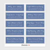 Chic Calligraphy Wedding Guest Adresetiketten Sticker (Vel)