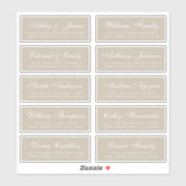 Chic Calligraphy Wedding Guest Adresetiketten Sticker (Vel)
