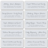 Chic Calligraphy Wedding Guest Adresetiketten Sticker (Voorkant)