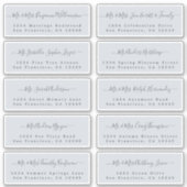 Chic Calligraphy Wedding Guest Adresetiketten Sticker (Voorkant)