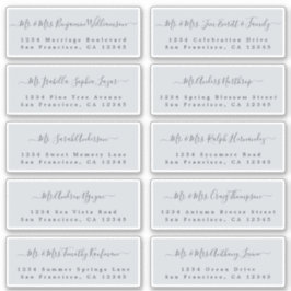 Chic Calligraphy Wedding Guest Adresetiketten Sticker