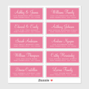 Chic Calligraphy Wedding Guest Adresetiketten Sticker