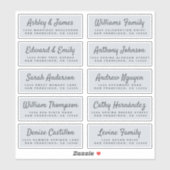 Chic Calligraphy Wedding Guest Adresetiketten Sticker (Vel)