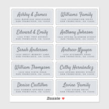Chic Calligraphy Wedding Guest Adresetiketten