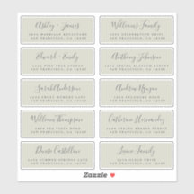 Chic Calligraphy Wedding Guest Adresetiketten