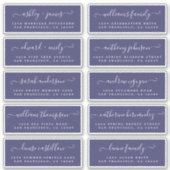 Chic Calligraphy Wedding Guest Adresetiketten Sticker (Voorkant)