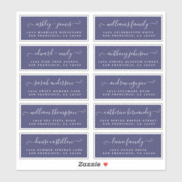 Chic Calligraphy Wedding Guest Adresetiketten Sticker