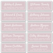 Chic Calligraphy Wedding Guest Adresetiketten Sticker (Voorkant)