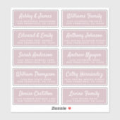 Chic Calligraphy Wedding Guest Adresetiketten Sticker (Vel)