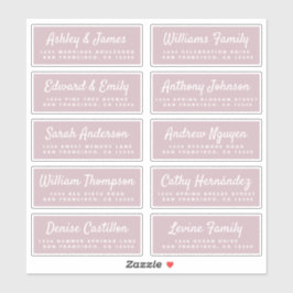 Chic Calligraphy Wedding Guest Adresetiketten Sticker