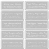 Chic Calligraphy Wedding Guest Adresetiketten Sticker (Voorkant)