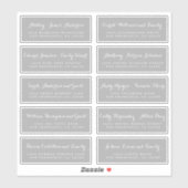 Chic Calligraphy Wedding Guest Adresetiketten Sticker (Vel)