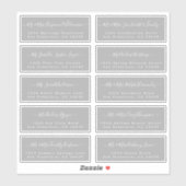 Chic Calligraphy Wedding Guest Adresetiketten Sticker (Vel)